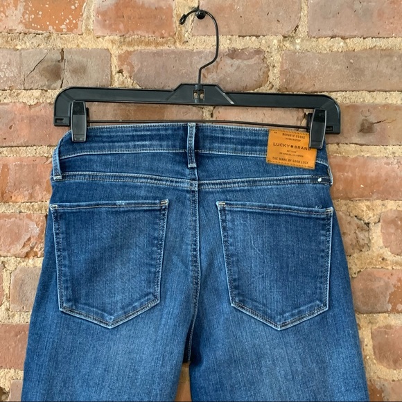 Vintage Lucky Brand Mid Rise Ava Destructed Cropped Skinny - Ankle - Picture 8 of 9